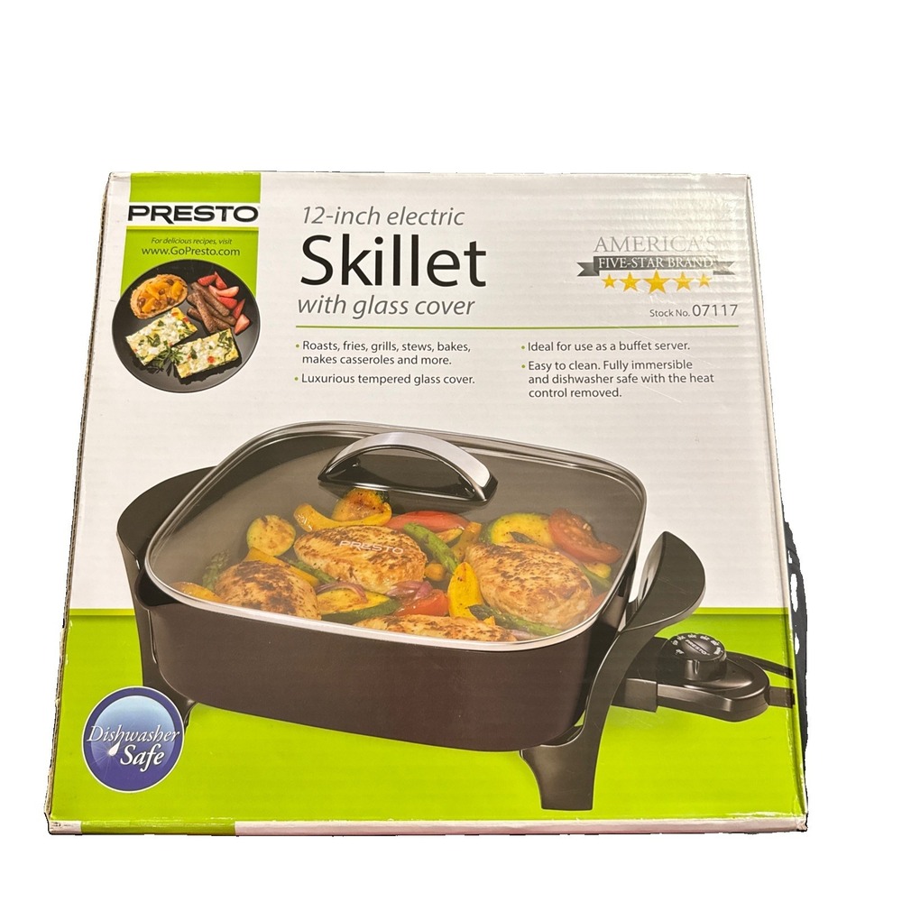 New Presto® 12" Electric Skillet with Glass Cover